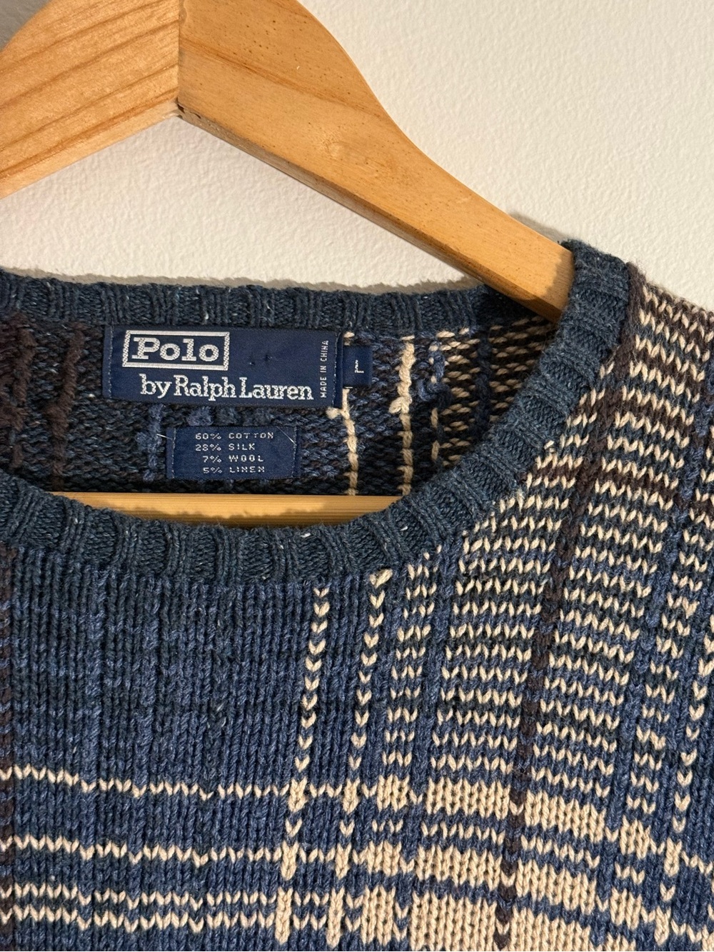 Vintage 1990s Polo by Ralph Lauren Plaid Sweater - Picture 6 of 8